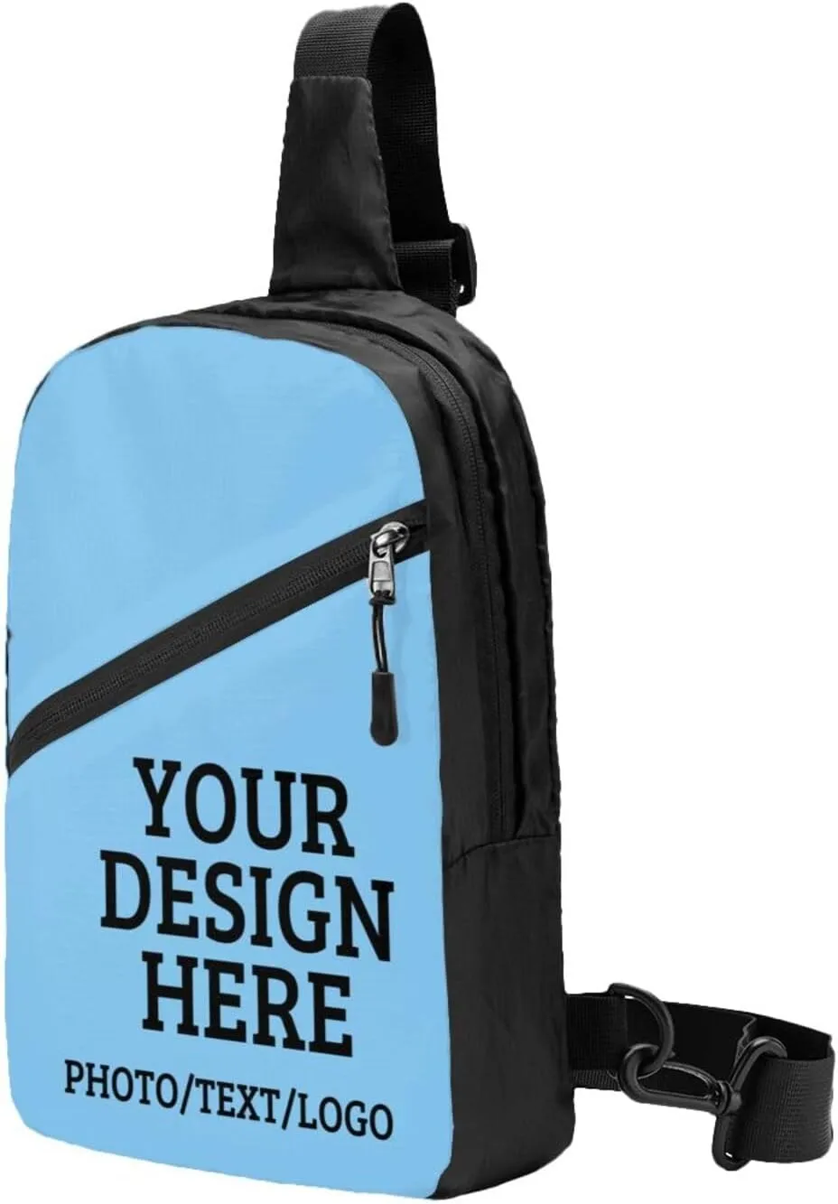 Custom Messenger Bag Design Your Own Text Logo Sling Shoulder Backpack For Men Women, Personalized Custom Messenger Bag Gift