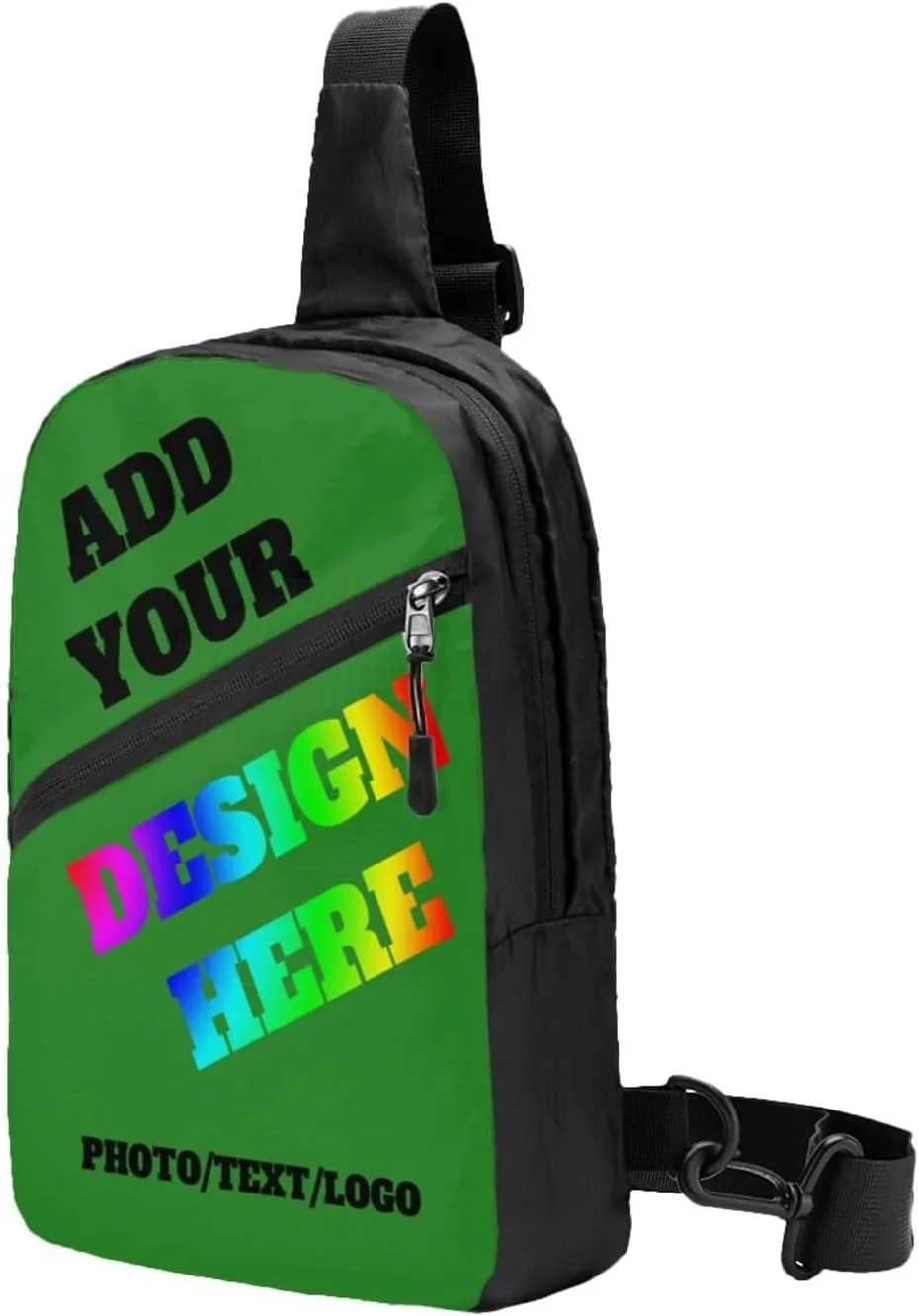 Custom Messenger Bag with Text Logo Sling Shoulder Backpack For Men Women, Personalized Custom Messenger Bag Gifts
