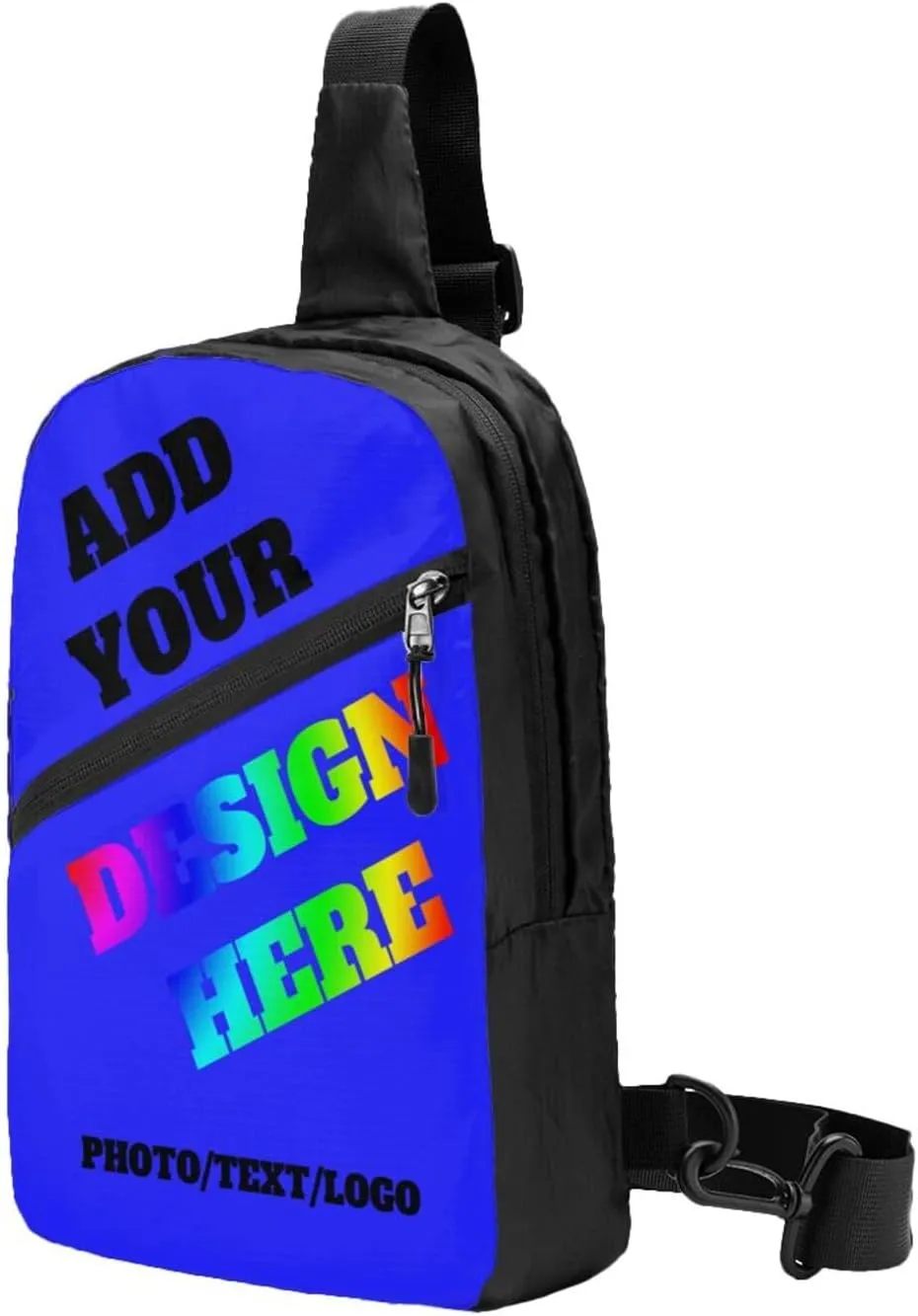 Custom Messenger Bag with Text Logo Sling Shoulder Backpack For Men Women, Personalized Custom Messenger Bag Gifts
