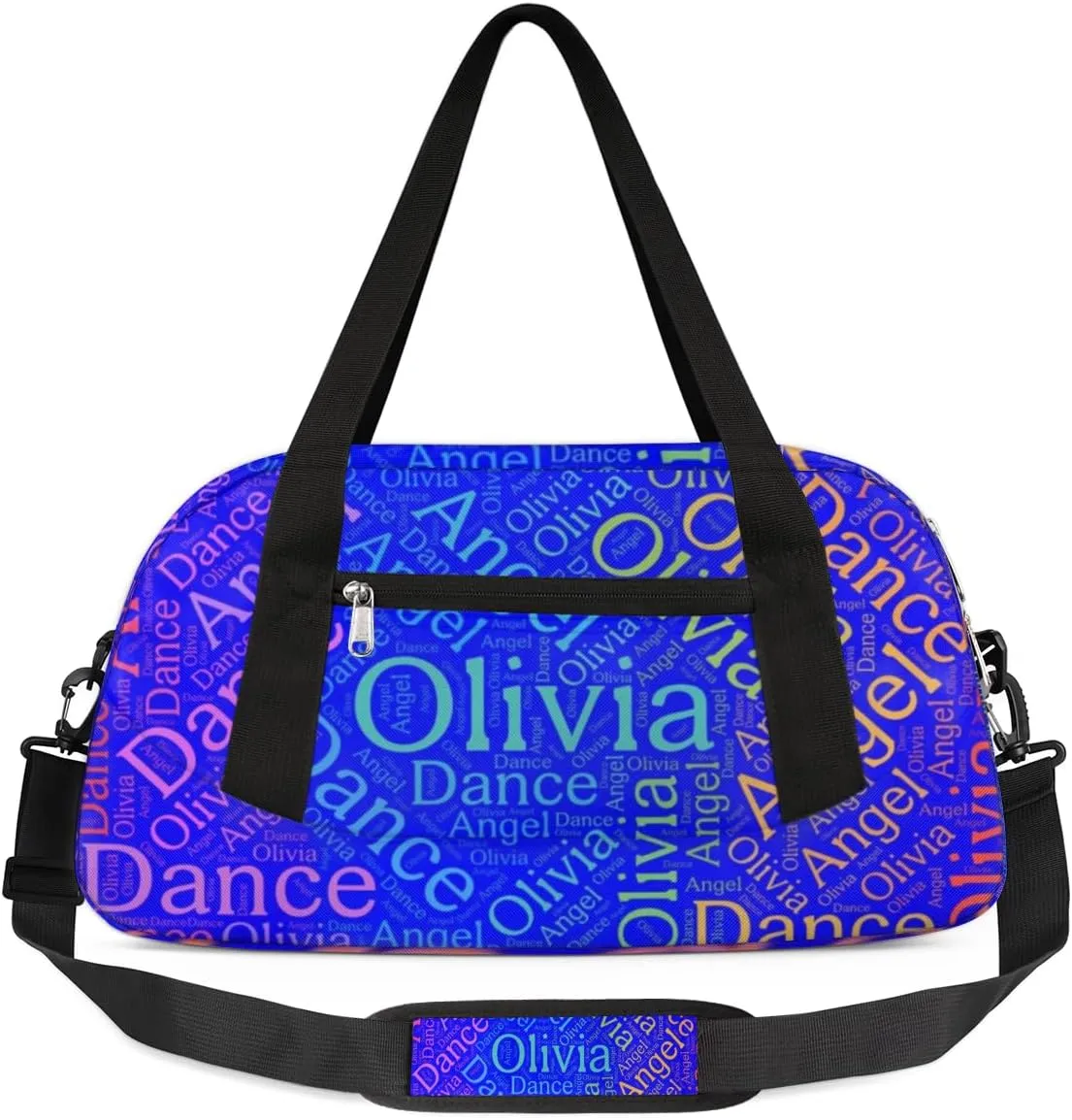 Customized Name 02 Kids Duffel Overnight Bag Girls, Personalized Teens Dance Bag Overnight Weekender Duffel Bags for Girls Travel School Practice