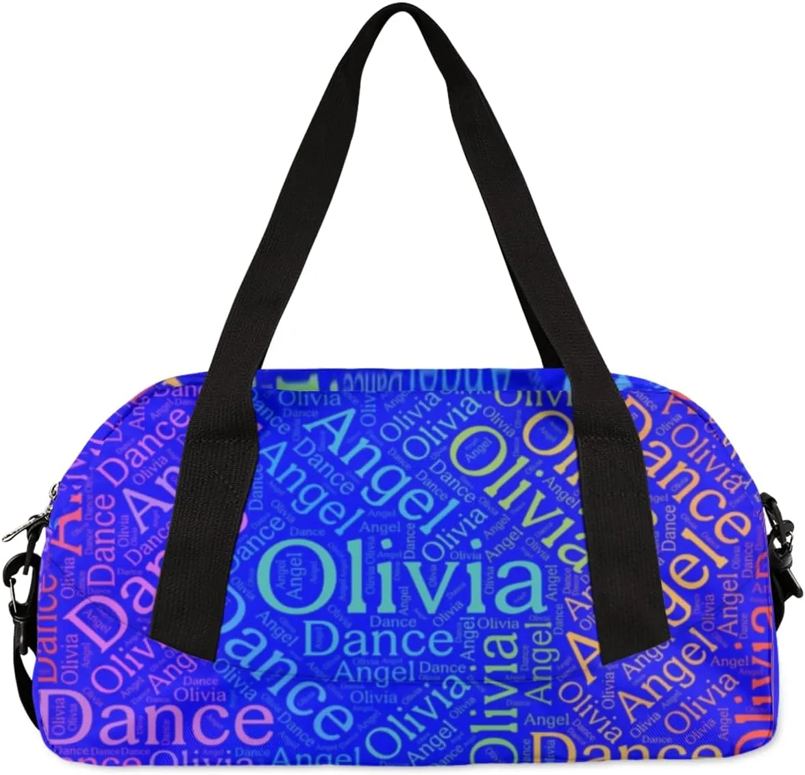 Customized Name 02 Kids Duffel Overnight Bag Girls, Personalized Teens Dance Bag Overnight Weekender Duffel Bags for Girls Travel School Practice