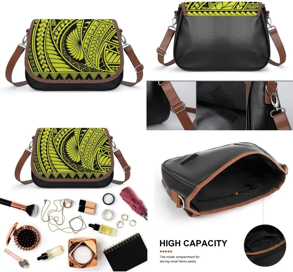 Customized Polynesian Women'S Crossbody Bag, Multi-Functional Work And Travel Bag, Fashionable Youth Small Bag