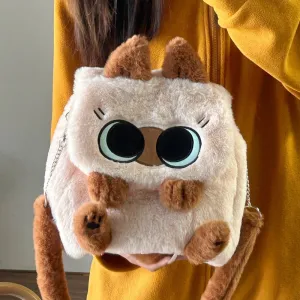 Cute Cartoon Beans Cat Plush Large Bags
