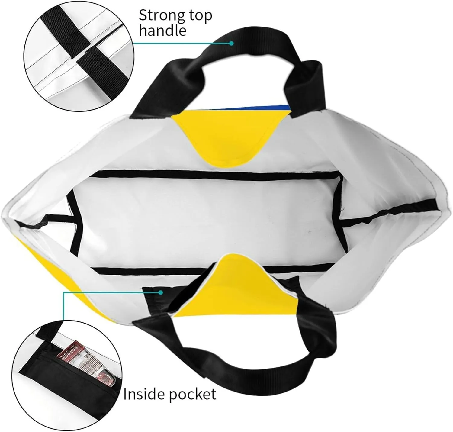 Cute Flag Tote Bag For Women Men Gifts Large Reusable Shopping Bags for Beach, Travel,Gym,Yoga