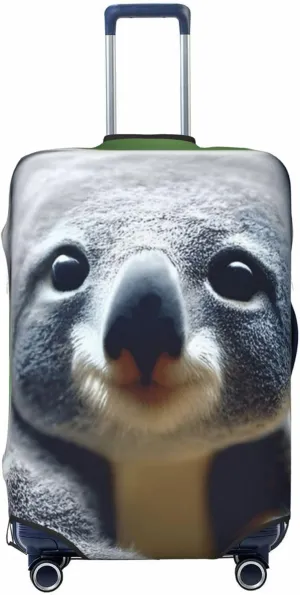 Cute Koala Bear Travel Luggage Cover Fits 18-32 Inch Luggage, Elastic Suitcase Cover Protector with Concealed Zipper for Wheeled Suitcase Tsa Approved