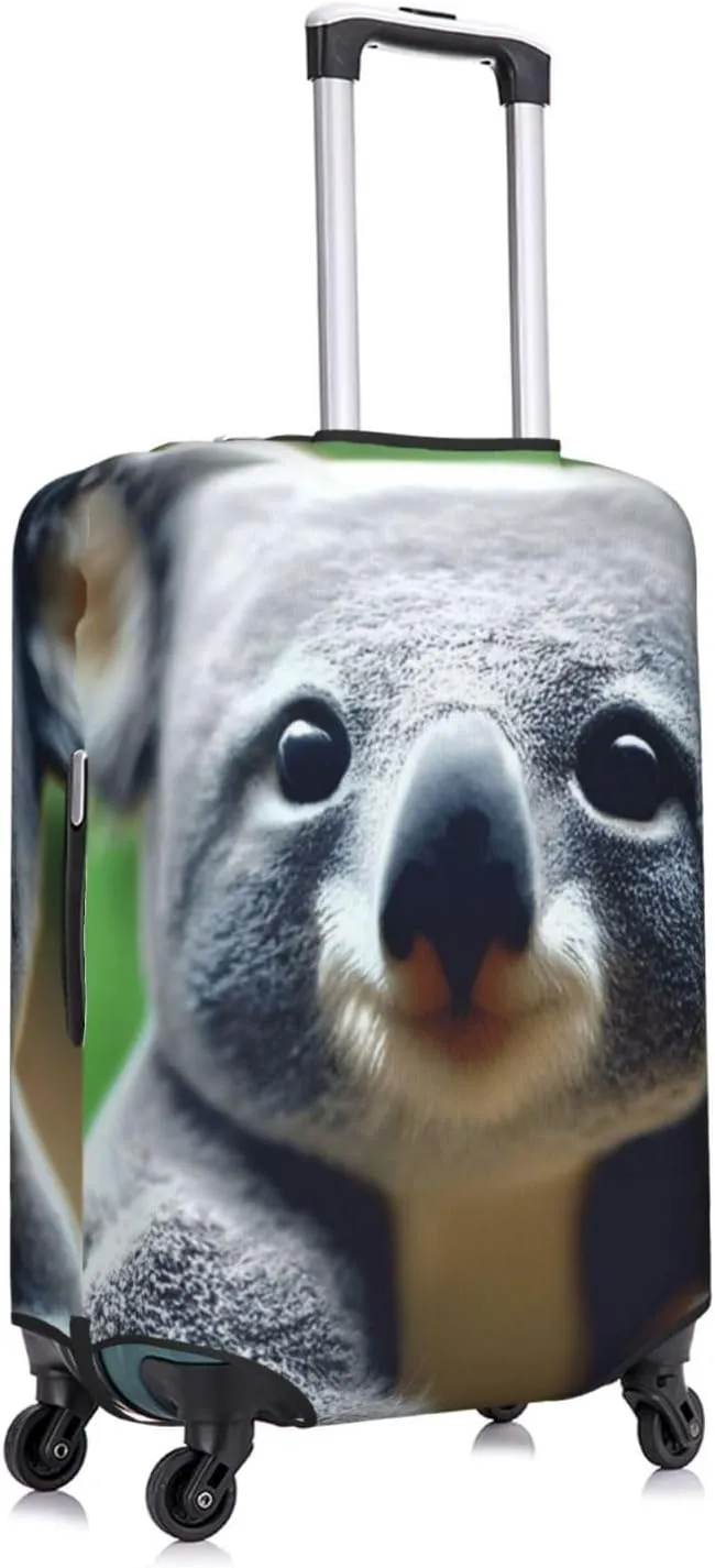 Cute Koala Bear Travel Luggage Cover Fits 18-32 Inch Luggage, Elastic Suitcase Cover Protector with Concealed Zipper for Wheeled Suitcase Tsa Approved