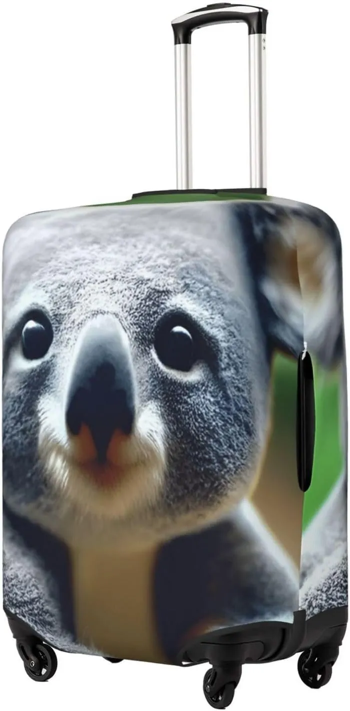 Cute Koala Bear Travel Luggage Cover Fits 18-32 Inch Luggage, Elastic Suitcase Cover Protector with Concealed Zipper for Wheeled Suitcase Tsa Approved