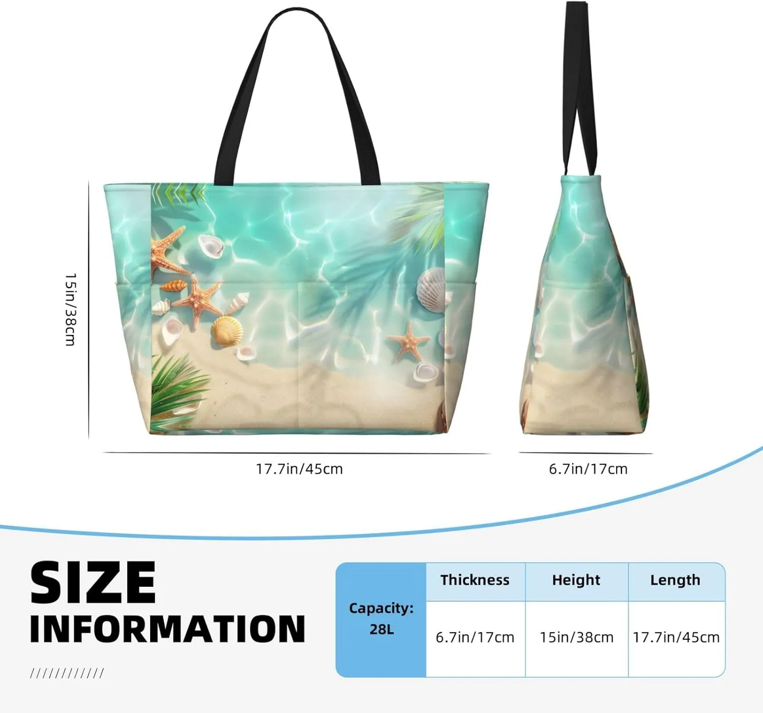 Cute Yellow Ducks Beach Tote Pool Bags for Women-Cute Large Gym Grocery Tote Travel Towel Bag,7 Pockets, Zipper