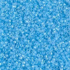 DB 2039, Luminous Ocean Blue - Miyuki Delica Beads - Size 11 - 5 grams - Japanese Cylinder Seed Beads - Retail & Wholesale - Neon Blue