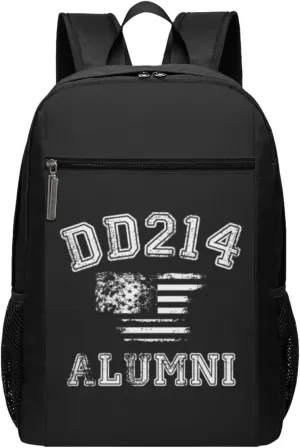 Dd214 Alumni Travel Laptop Backpack, Business Anti Theft Slim Sturdy Laptops Backpacks, College Computer Bag Gift for Men & Women Fits 17 Inch Notebook,Black