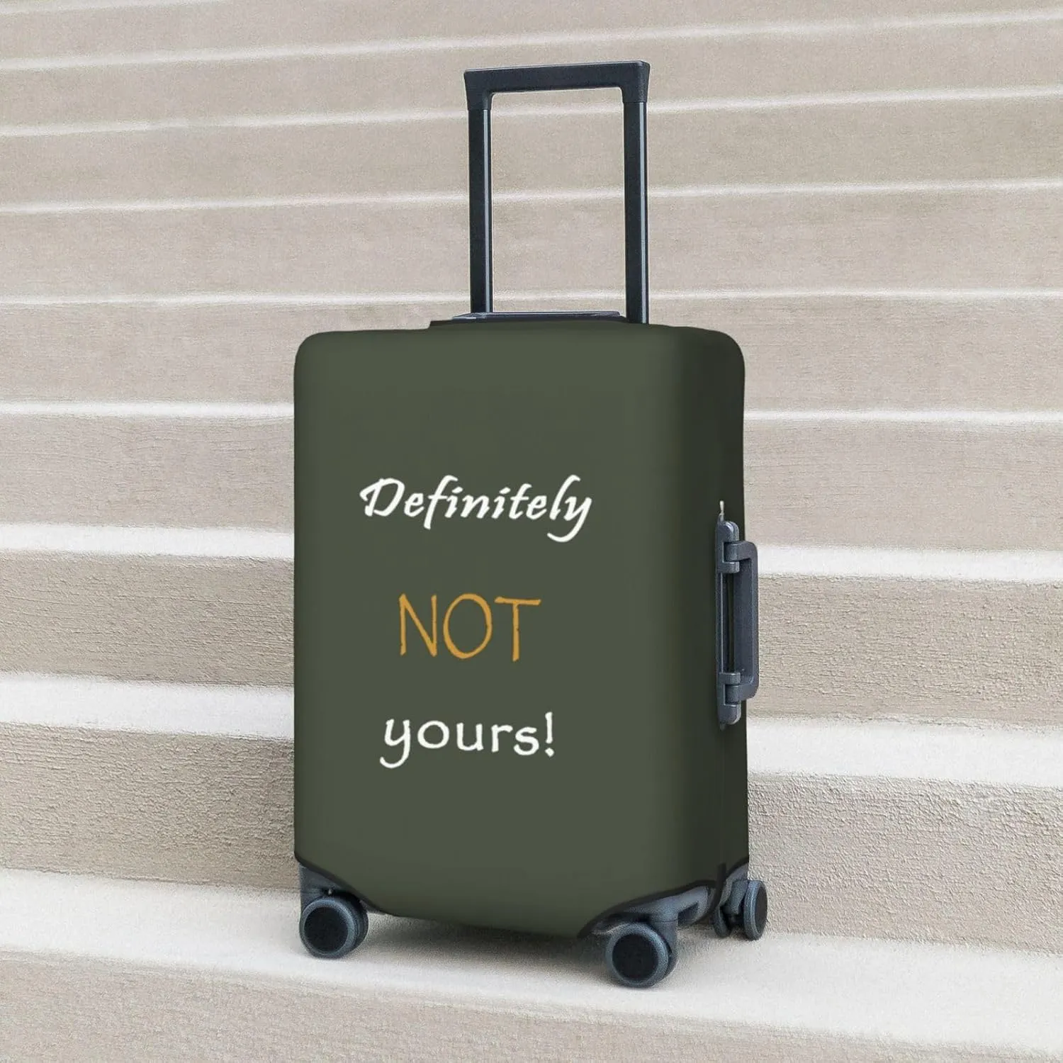 Definitely Not Yours Travel Luggage Cover Fits 18/24/28/32 Inch Luggage, Elastic Suitcase Cover Protector with Concealed Zipper for Wheeled Suitcase Tsa Approved