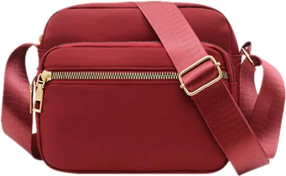 DIHKLCIO Nylon Crossbody Bags for Women Purses and Handbags Women's Casual Messenger Bag Waterproof Black Crossbody Purse