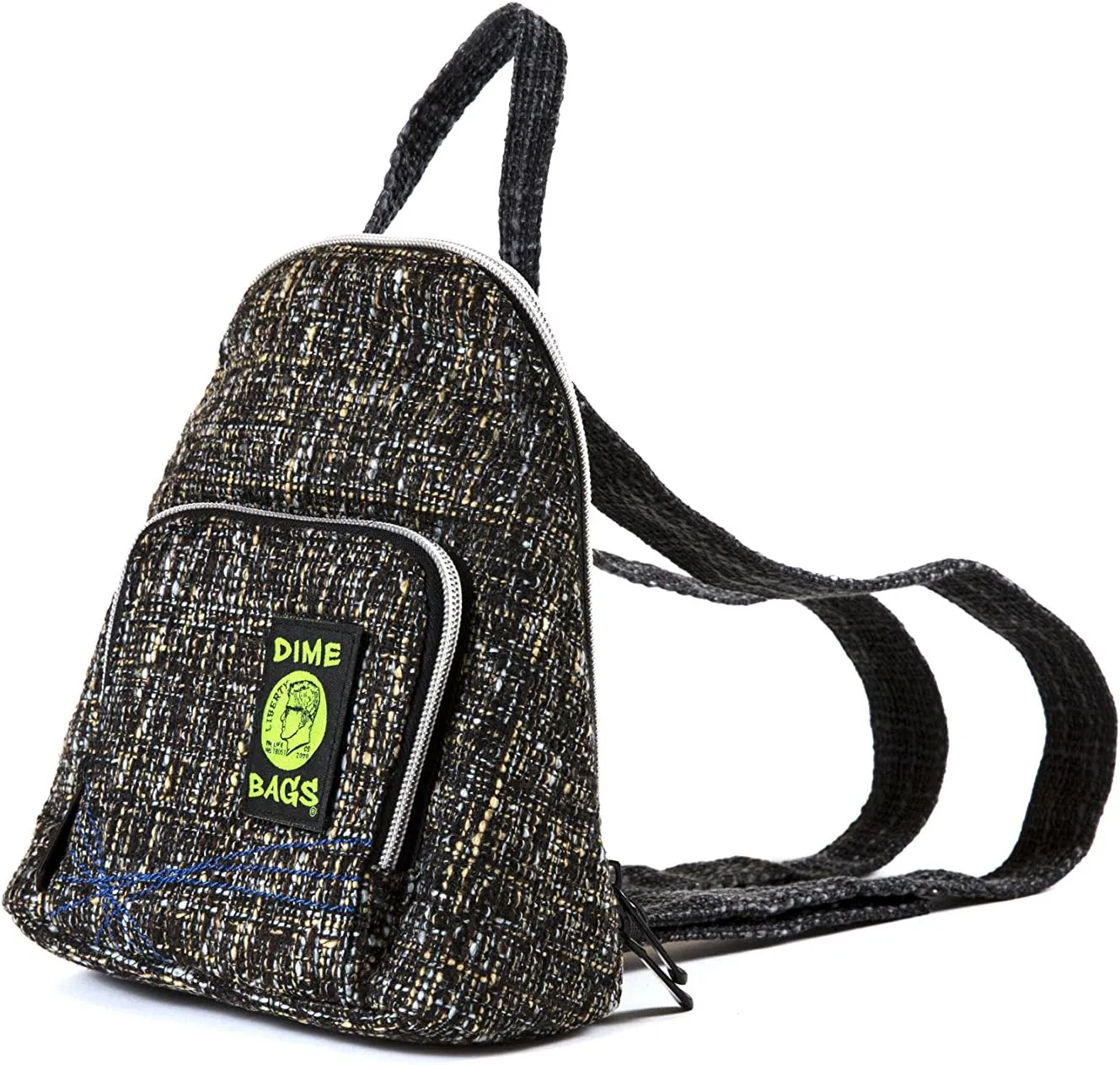 DIME BAGS - Club Kid Backpack - Stylish Mini Backpack with (Hemp Material, Concrete)