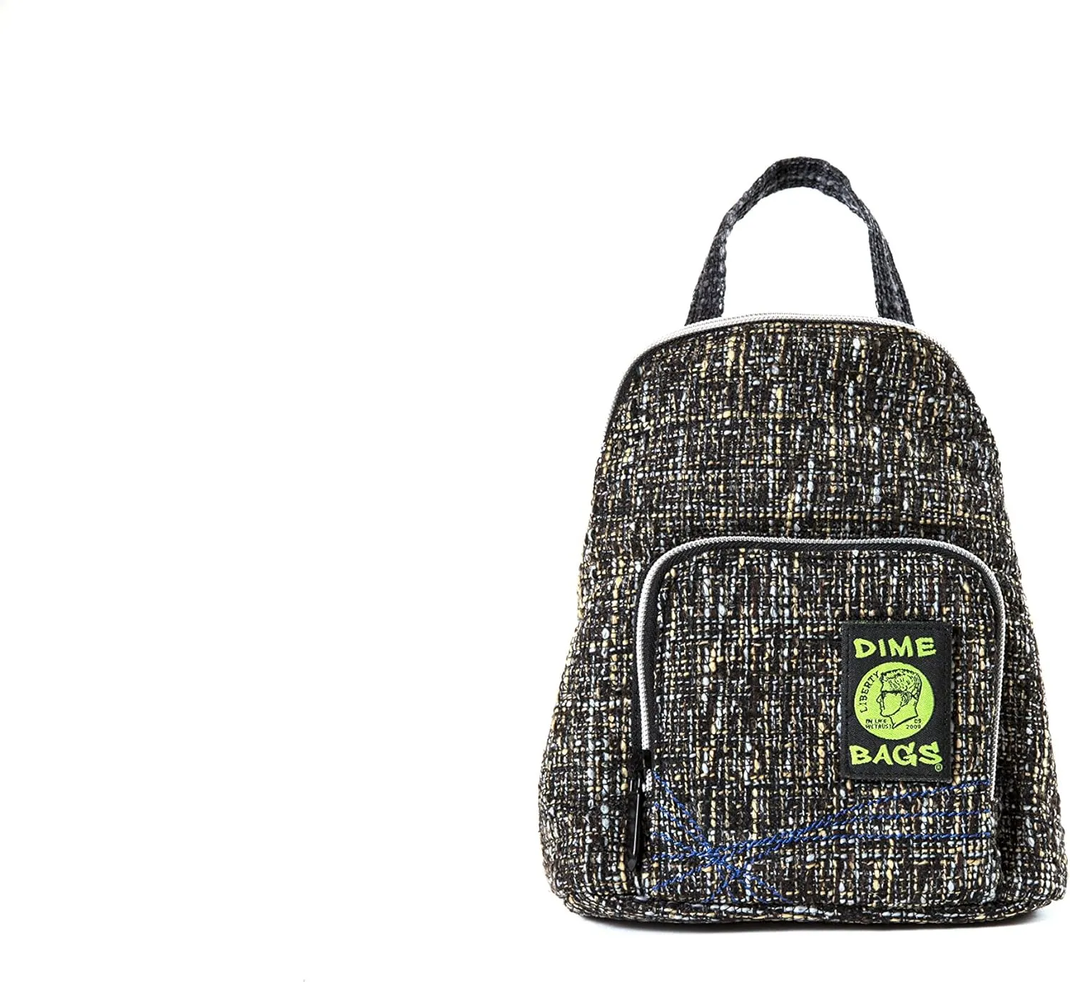 DIME BAGS - Club Kid Backpack - Stylish Mini Backpack with (Hemp Material, Concrete)