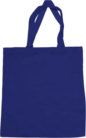 DISCOUNT PROMOS Custom Cotton Canvas Tote Bags Set of 1, Personalized Text, Logo, Picture - Reusable, Great for Shopping, Grocery, Beach, Picnic, Wedding Favors - Royal Blue