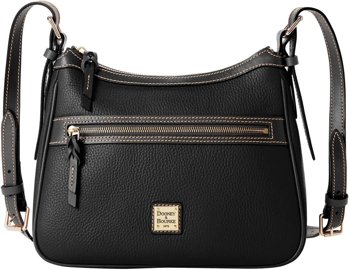 Dooney & Bourke Women's Presley Crossbody in Pebble Grain Leather, Medium Sized Handbag with Adjustable Shoulder Strap