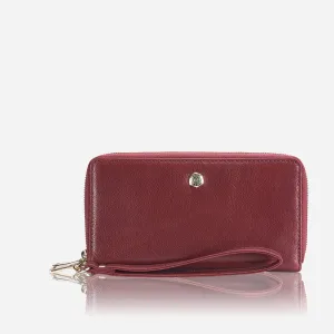 DOUBLE ZIP WRISTLET PURSE, RED