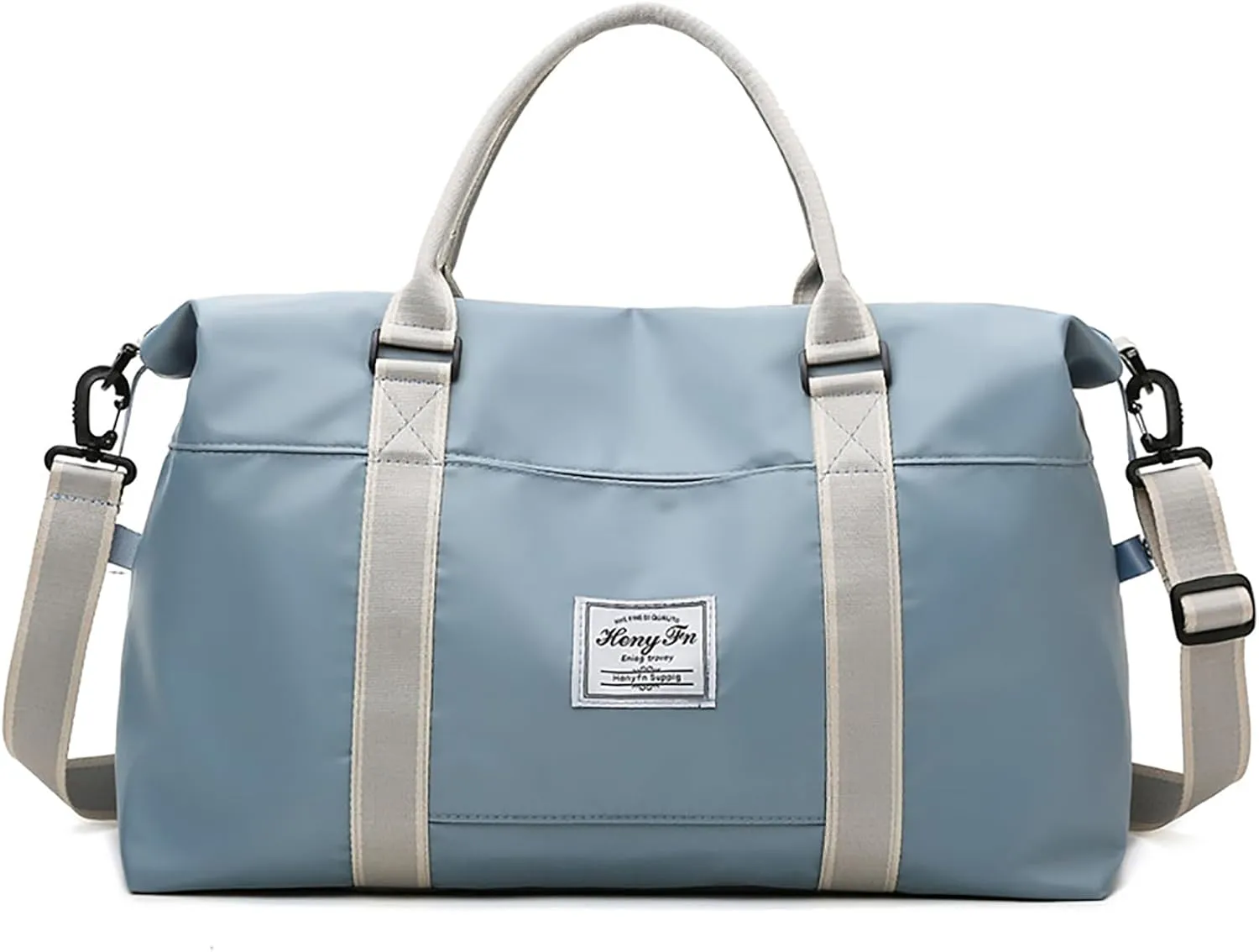 Dry Wet Separated Tote Gym Bag for Women with Shoulder Strap Hospital Bag for Labor and Delivery Blue