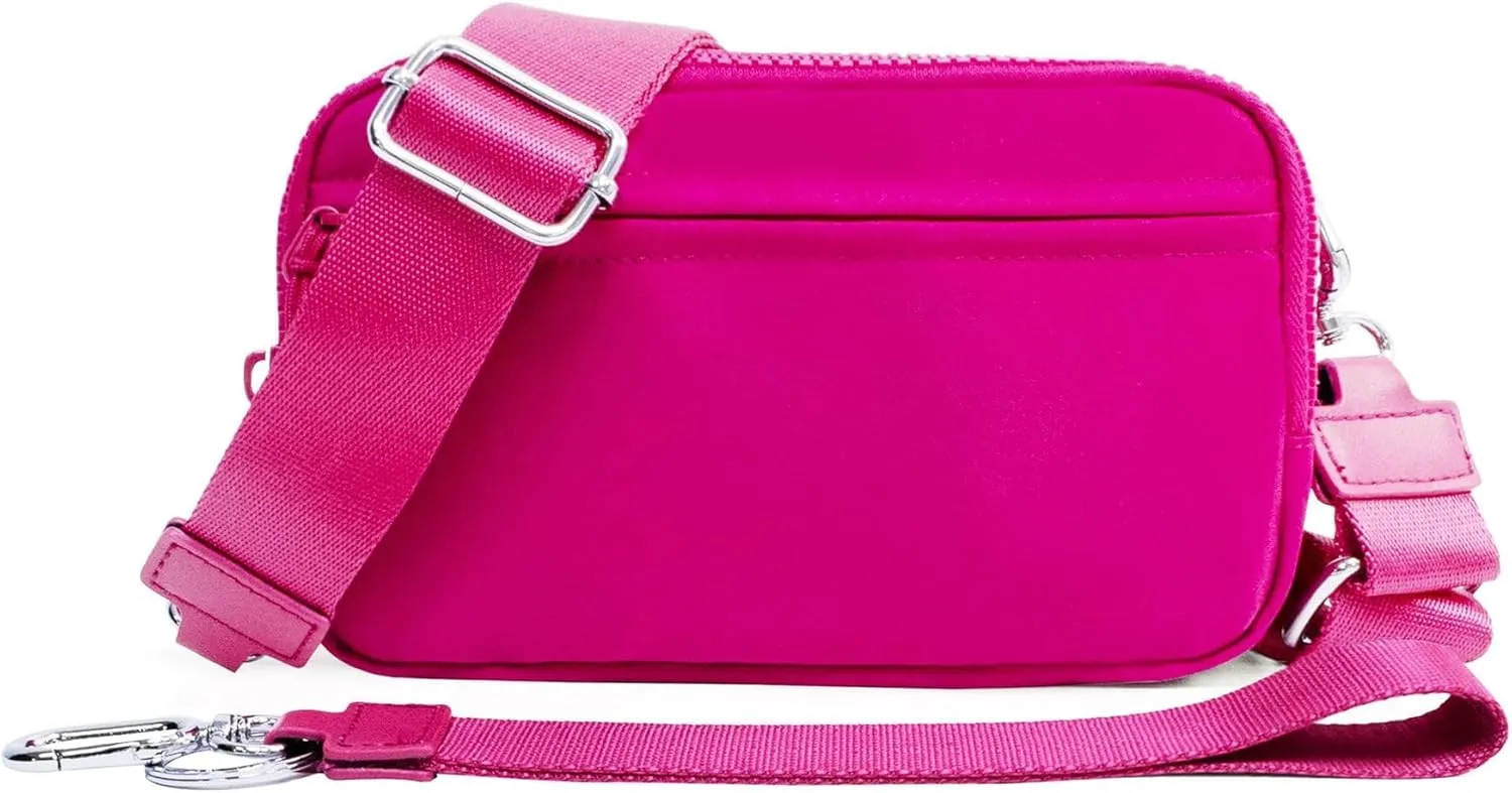 DualMode 2 in 1 Wallet – Nylon Wristlet & Crossbody Bag for Women, Fits Most Smartphones