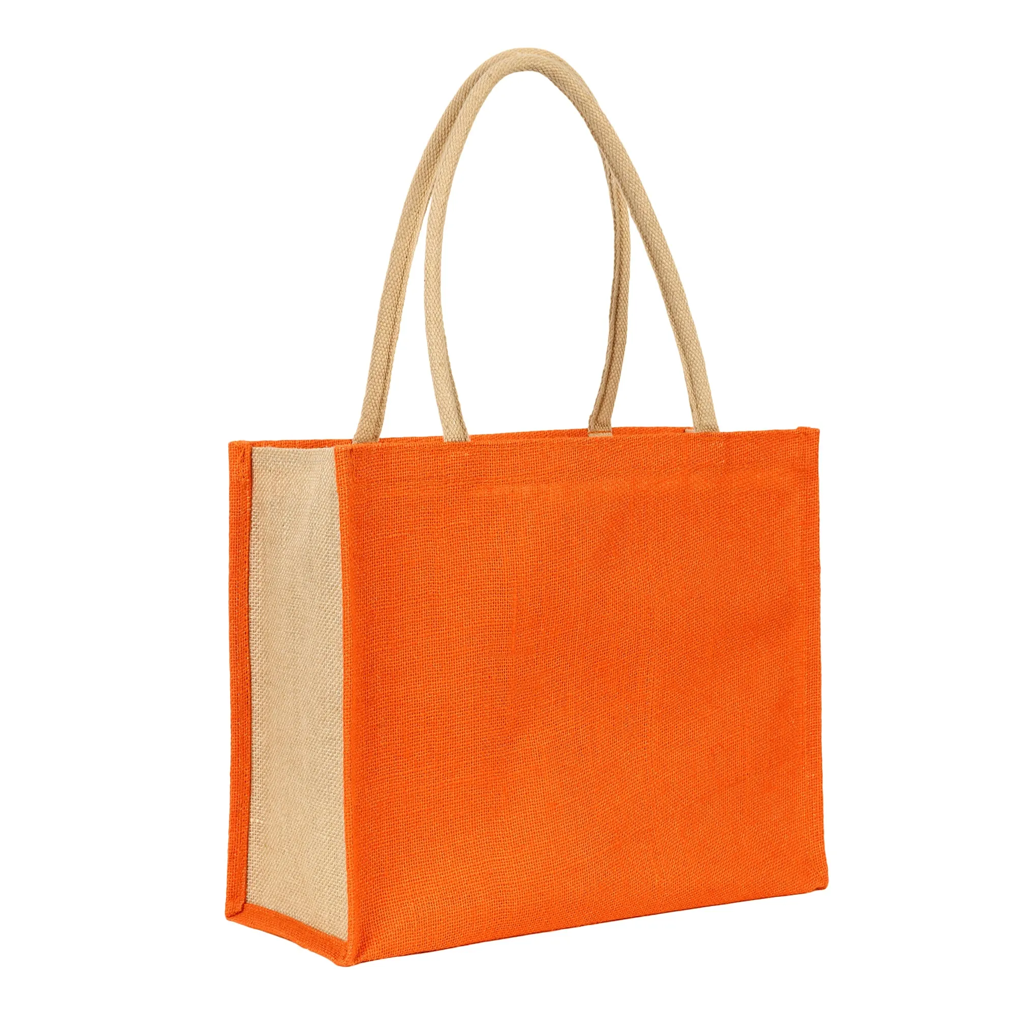 Eco Friendly Jute Unisex Vegetable Grocery Travel Shopping Tote Bag Pack of 1