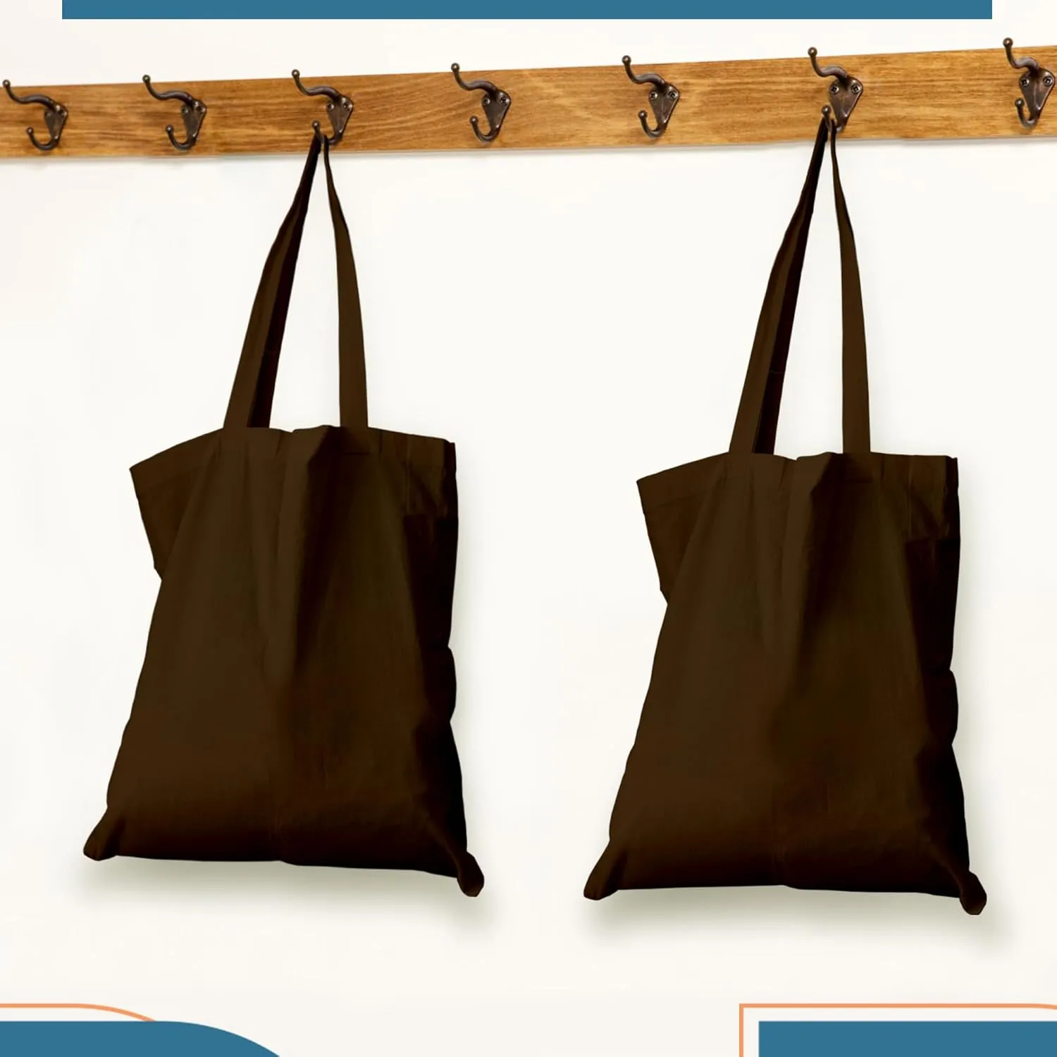 Economical Canvas Cotton Tote Bag, 6 | 8 Pack, Lightweight Reusable Grocery Shopping Cloth Bags, DIY, Advertising, Promotion