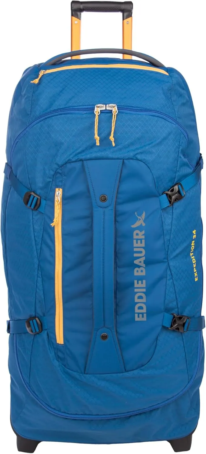 Eddie Bauer Expedition Duffel Bag 2.0-Made from Rugged Polycarbonate and Nylon, True Blue, 34L