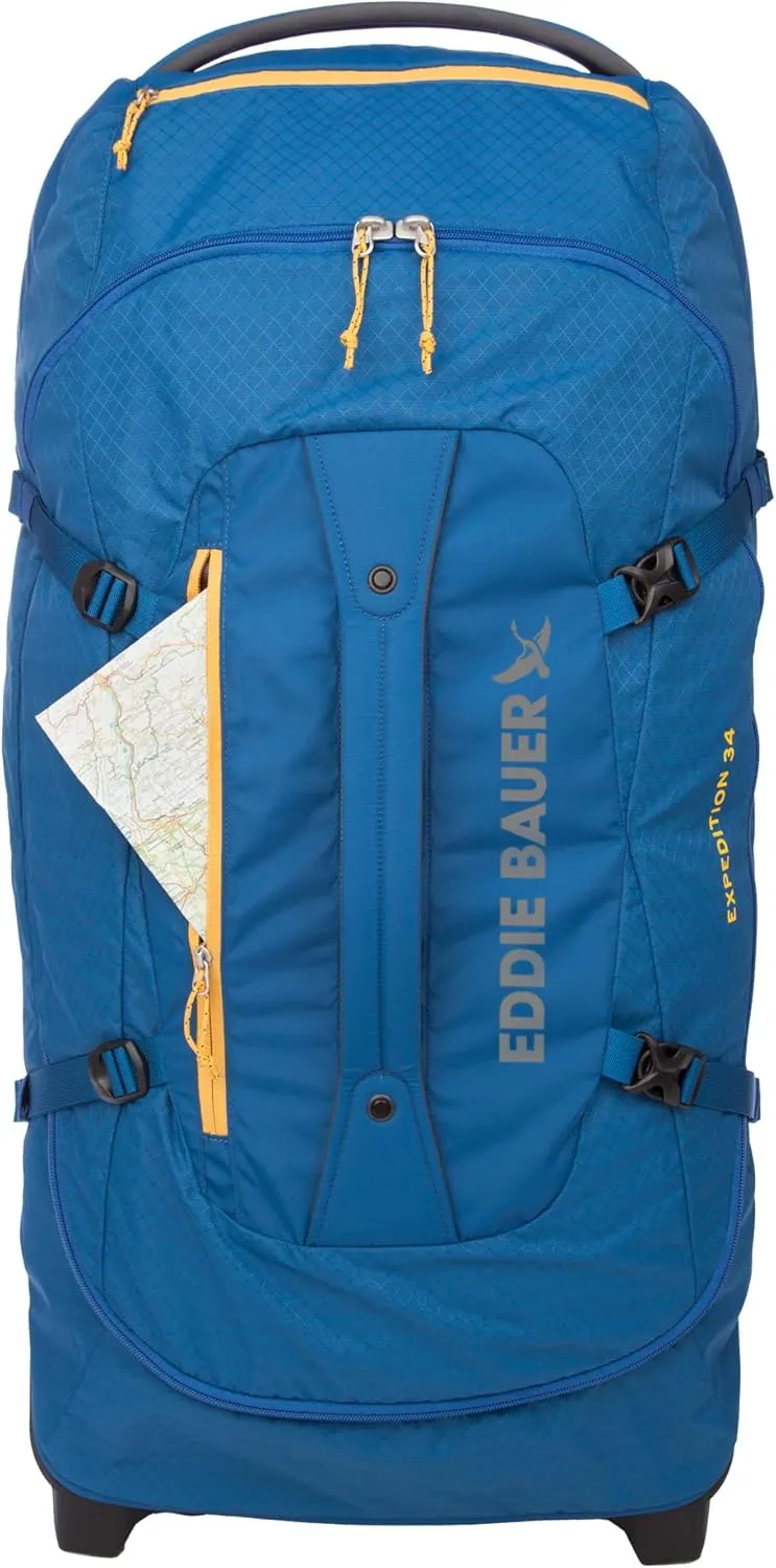 Eddie Bauer Expedition Duffel Bag 2.0-Made from Rugged Polycarbonate and Nylon, True Blue, 34L