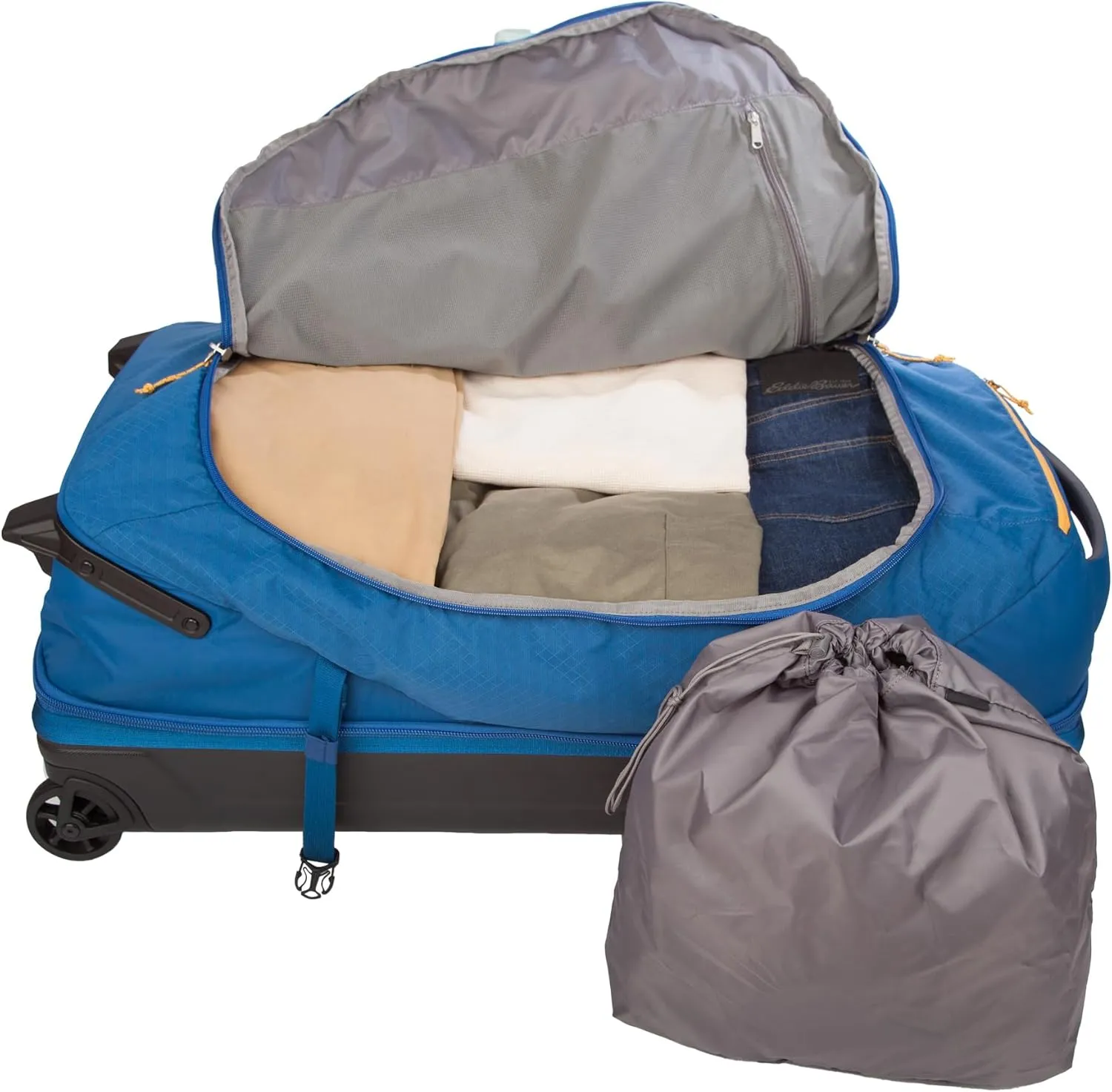Eddie Bauer Expedition Duffel Bag 2.0-Made from Rugged Polycarbonate and Nylon, True Blue, 34L