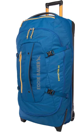 Eddie Bauer Expedition Duffel Bag 2.0-Made from Rugged Polycarbonate and Nylon, True Blue, 34L