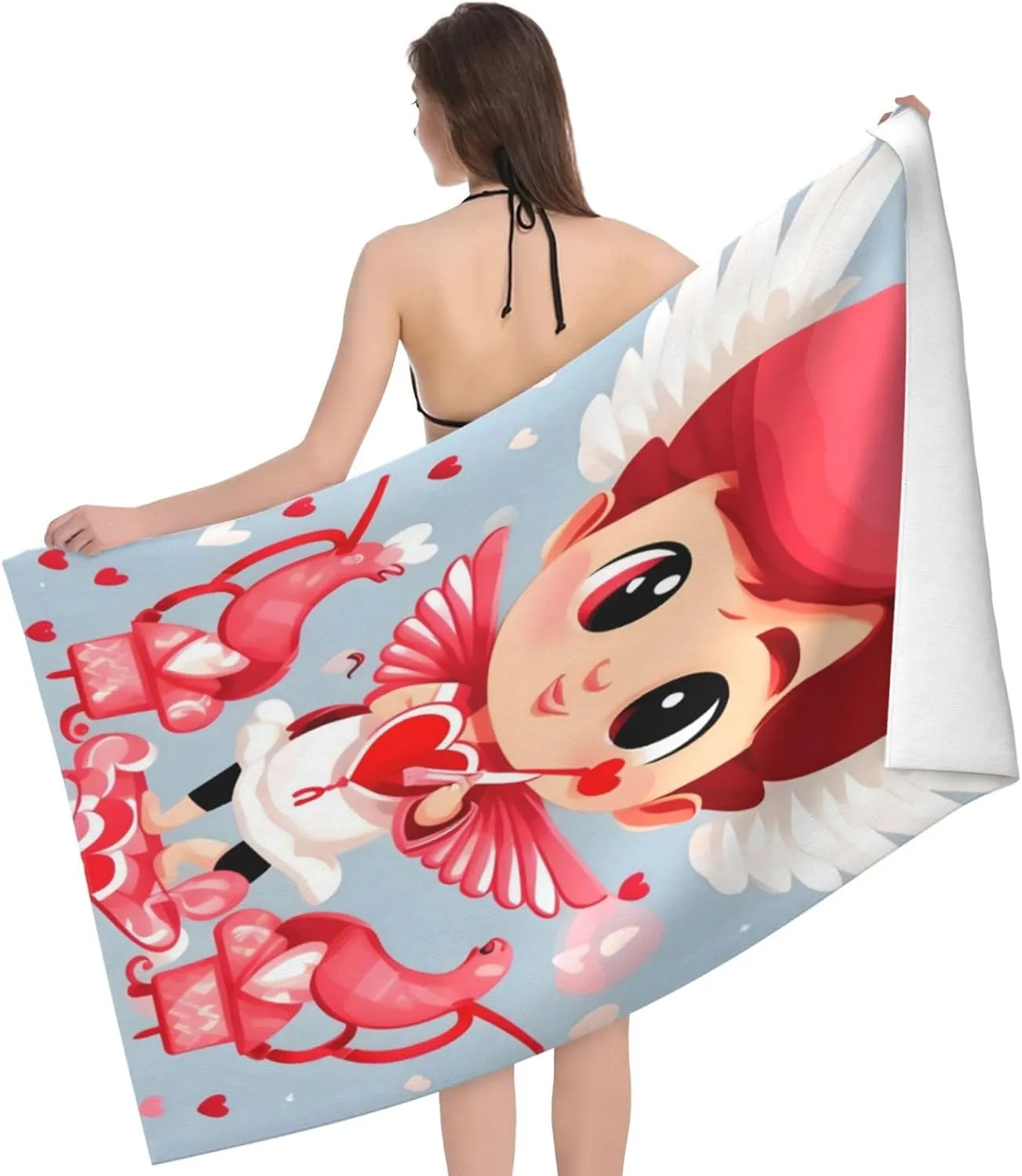 EkcoS Love Messenger Microfiber Absorbent Bath Towel,Soft and Absorbent, Towels for Bathroom, Gym, Hotel, and Spa (32x52inches)