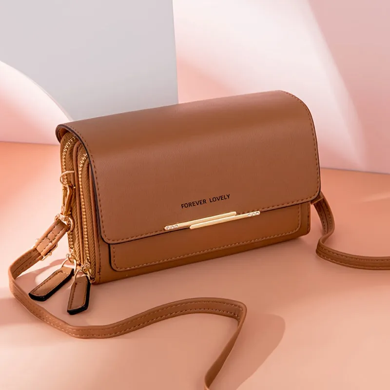 Elegant RFID Square Crossbody Phone Bag