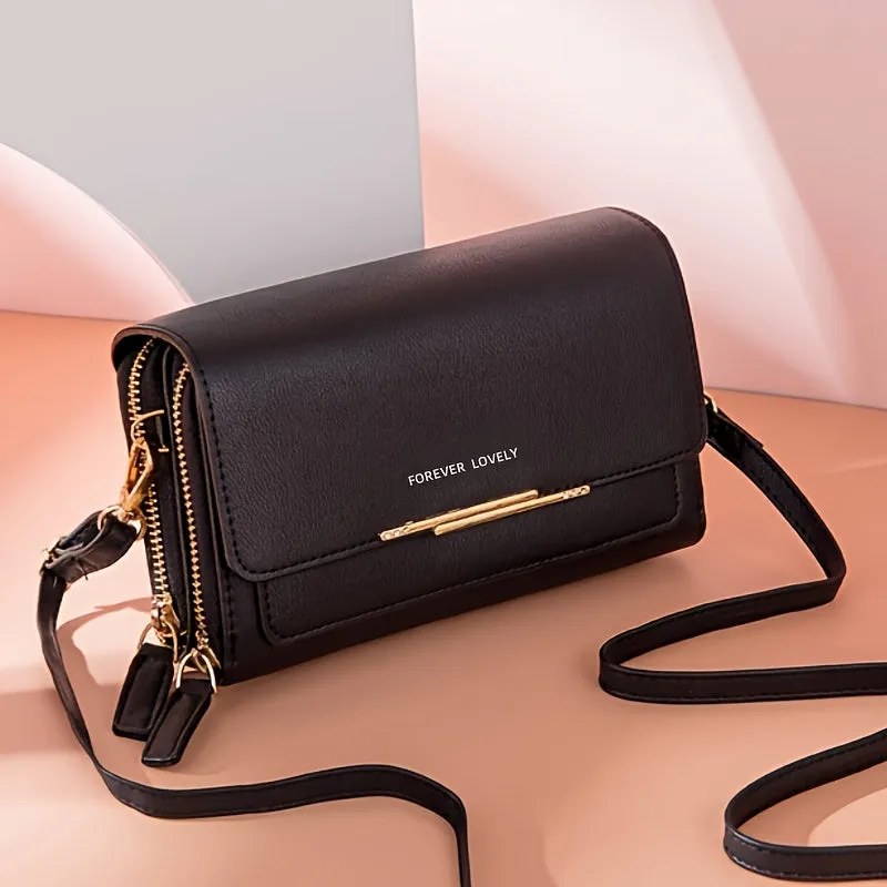 Elegant RFID Square Crossbody Phone Bag