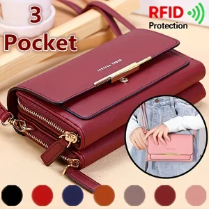 Elegant RFID Square Crossbody Phone Bag