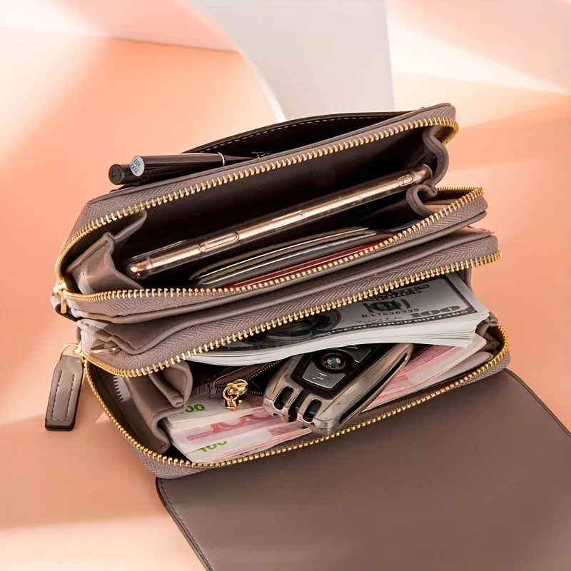 Elegant RFID Square Crossbody Phone Bag