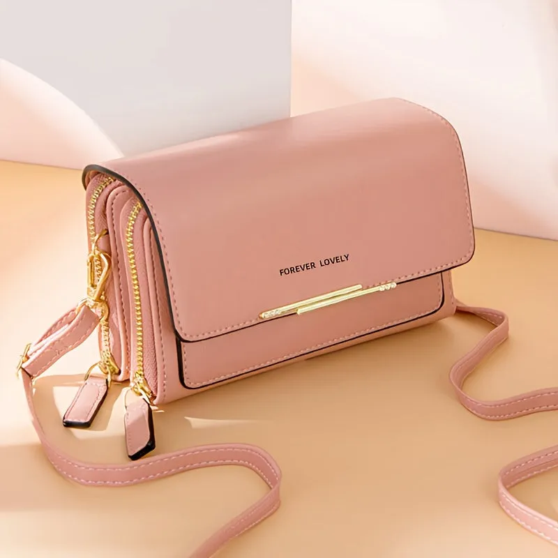 Elegant RFID Square Crossbody Phone Bag