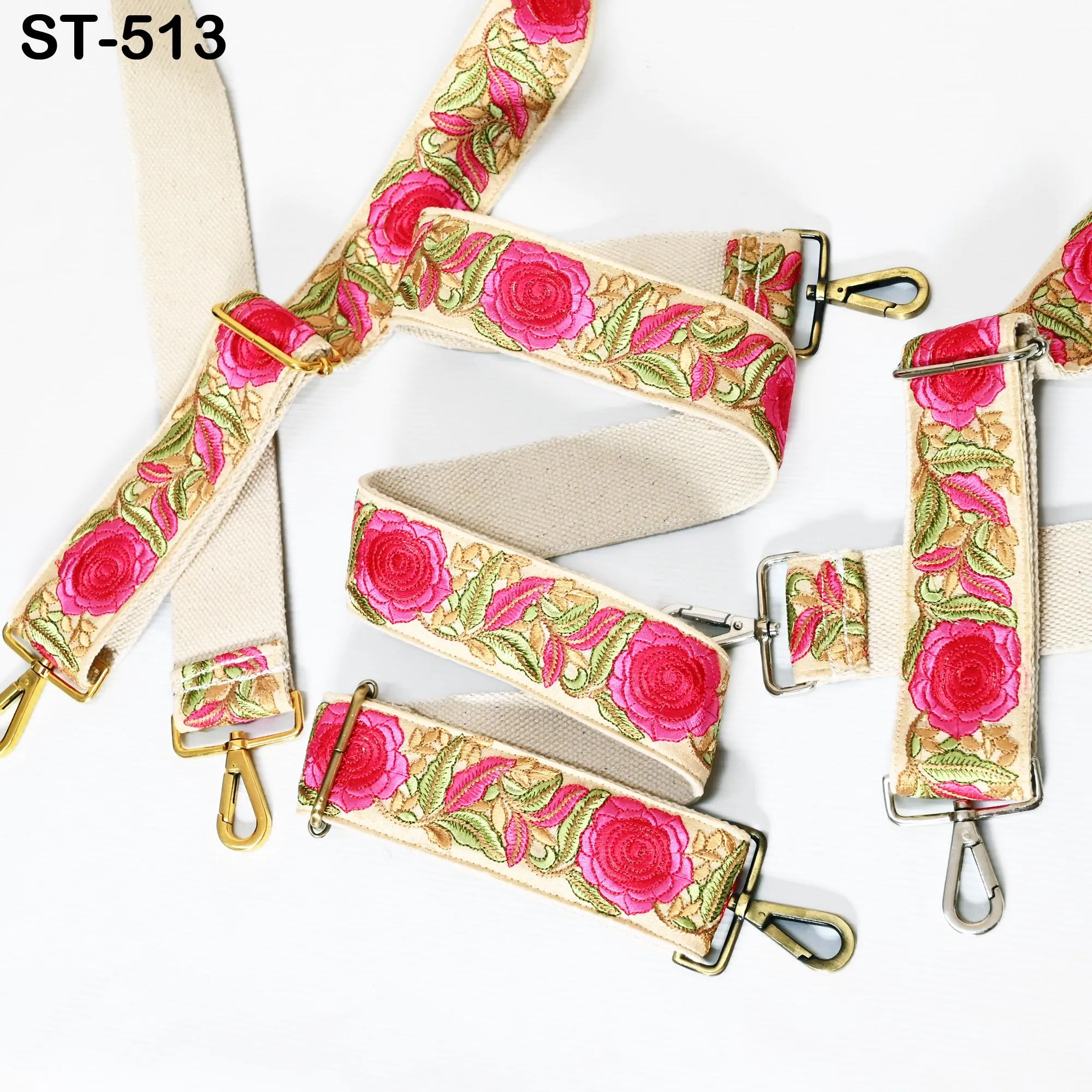 Embroidered Purse Strap Crossbody Strap for Purses Handbag Boho Bag Strap Floral Embroidery Replacement Strap Boho Guitar Strap Gift for her