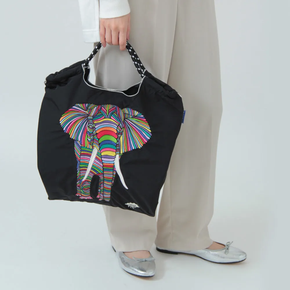 Embroidery Tote Bags Shopping Bag Cute Large Capacity,Elephant