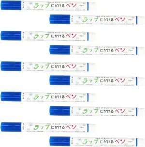 Epoch Chemical 555-0160_10 Rollerball Pens, Wrapping Pens, Bags, Blue, 10 Pens
