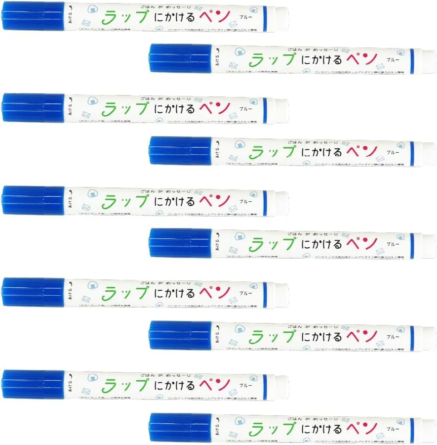 Epoch Chemical 555-0160_10 Rollerball Pens, Wrapping Pens, Bags, Blue, 10 Pens
