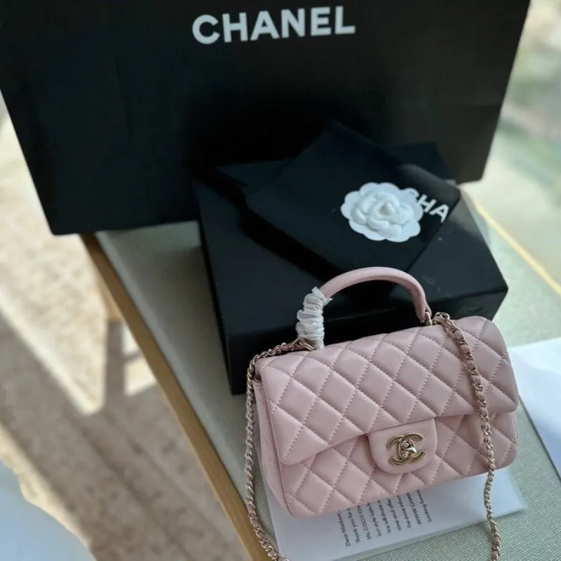 ESMEE - Flap Bag With Top Handle Light Pink
