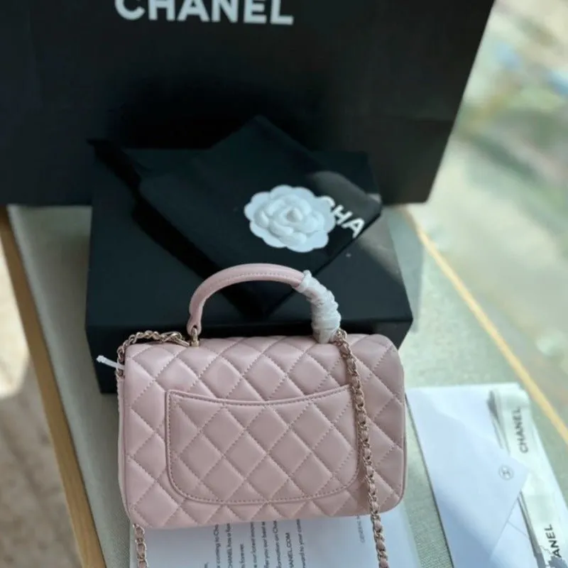 ESMEE - Flap Bag With Top Handle Light Pink