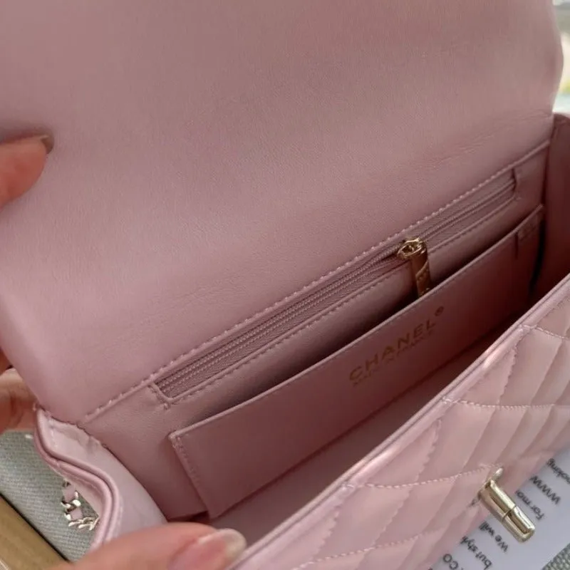 ESMEE - Flap Bag With Top Handle Light Pink