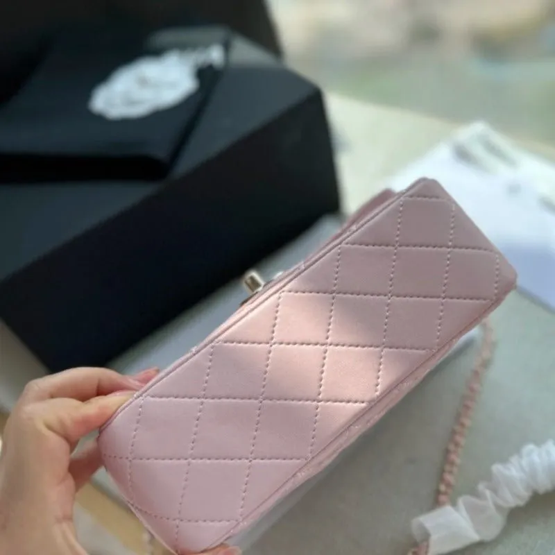 ESMEE - Flap Bag With Top Handle Light Pink