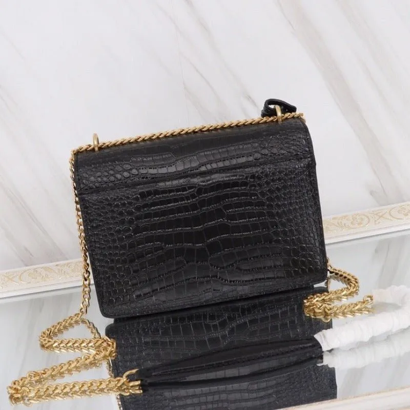 ESMEE - Sunset Shoulder Bag Black Croc