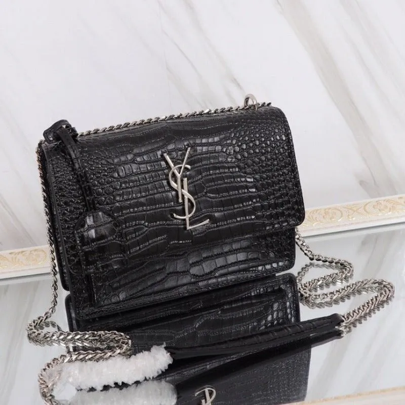 ESMEE - Sunset Shoulder Bag Black Croc