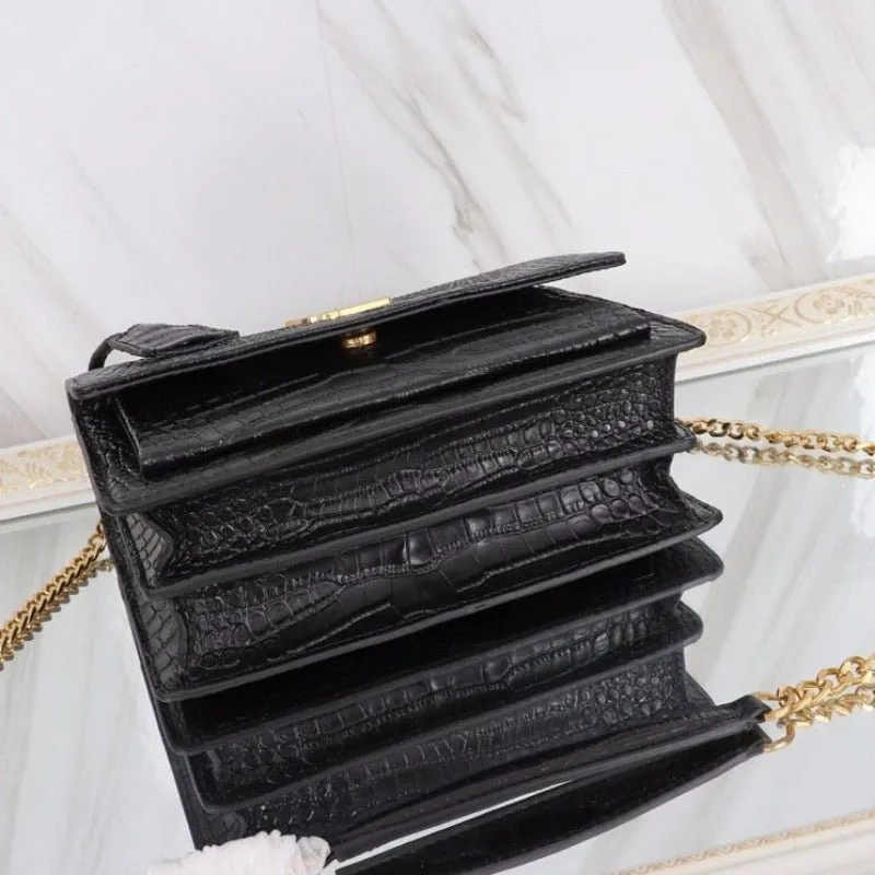 ESMEE - Sunset Shoulder Bag Black Croc