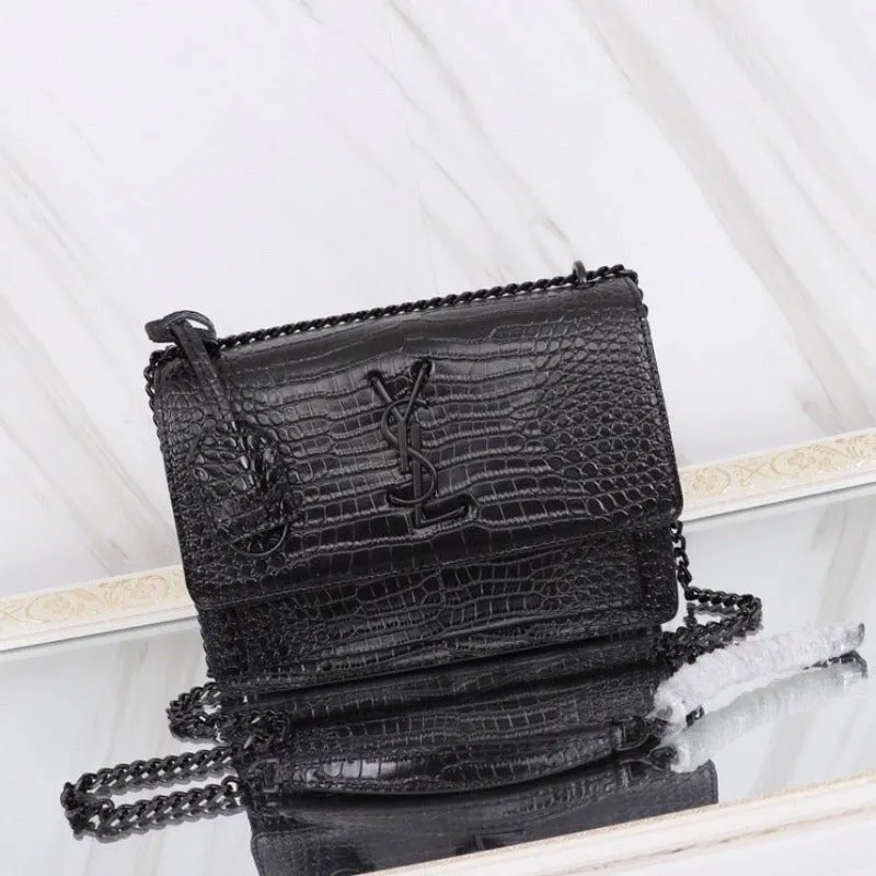 ESMEE - Sunset Shoulder Bag Black Croc