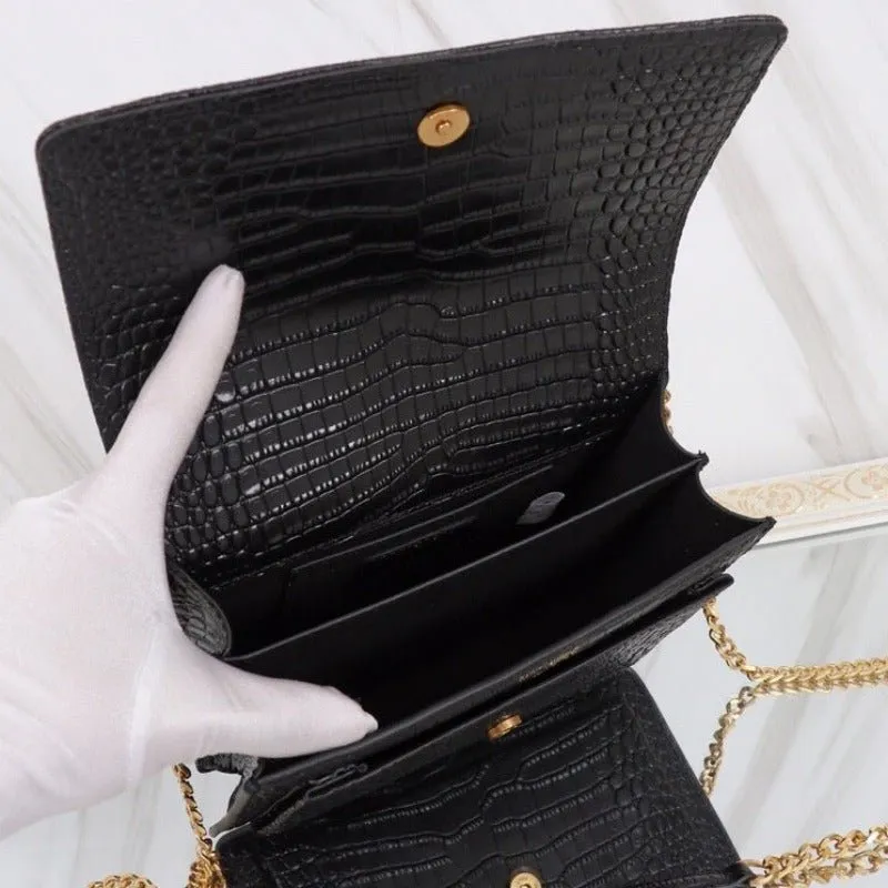 ESMEE - Sunset Shoulder Bag Black Croc