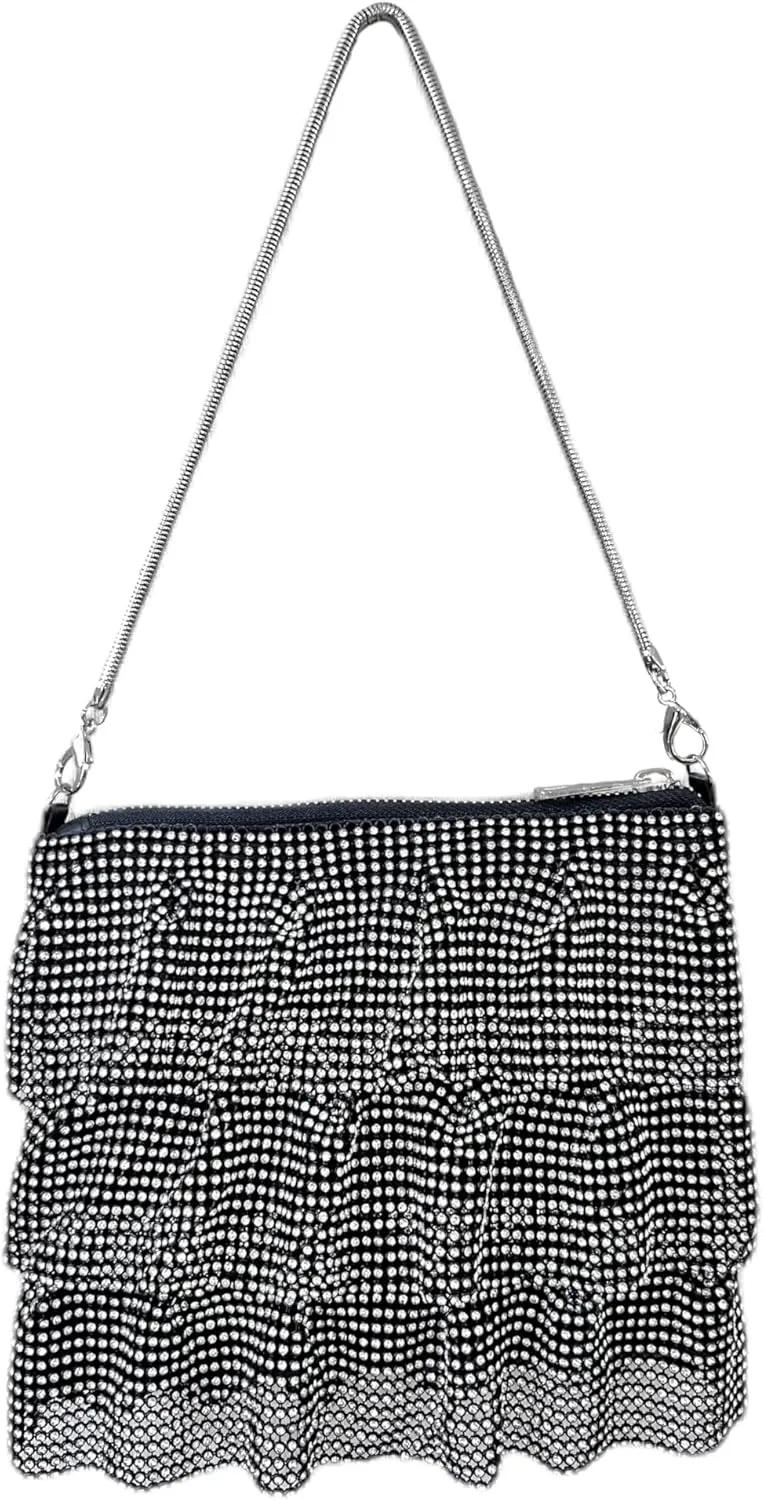 Evening Bag for Women Crossbody Handbag for Party - Rhinestone Sparkly Diamond Purse for Prom Wedding Clutch
