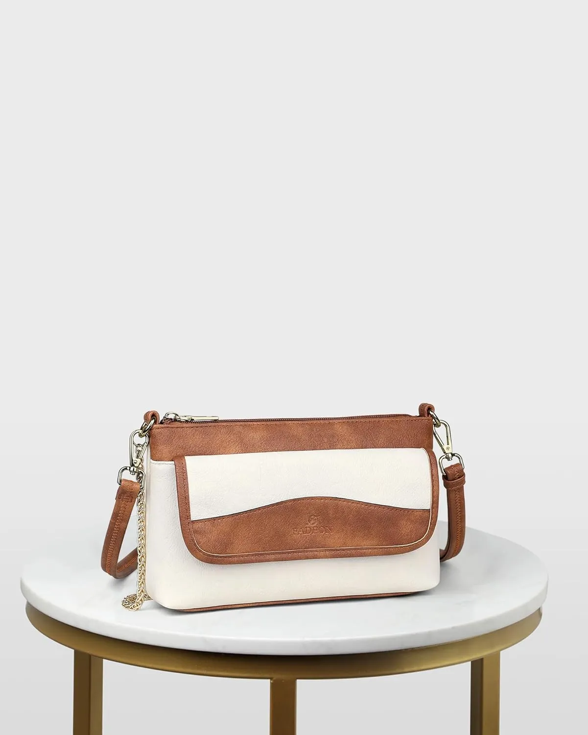 FADEON Wristlet Clutch Purses for Women,Vegan Leather Crossbody Bags Designer Women Wallet Purse with Chain Strap